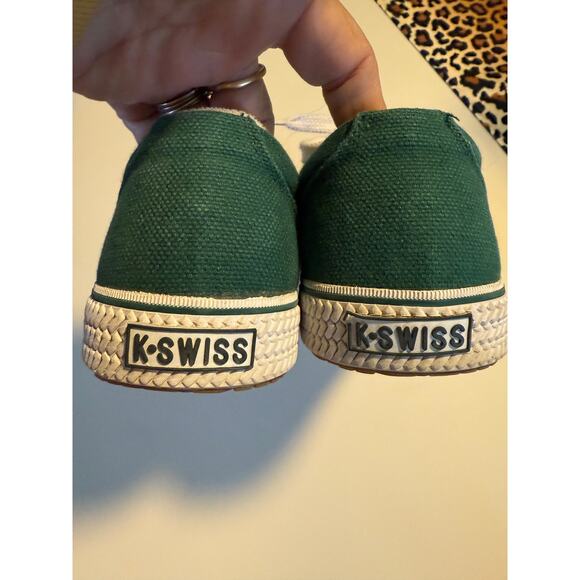 K-swiss Womens Low-Top Canvas Green Size 7 Retro Style Lace-up - Picture 5 of 8